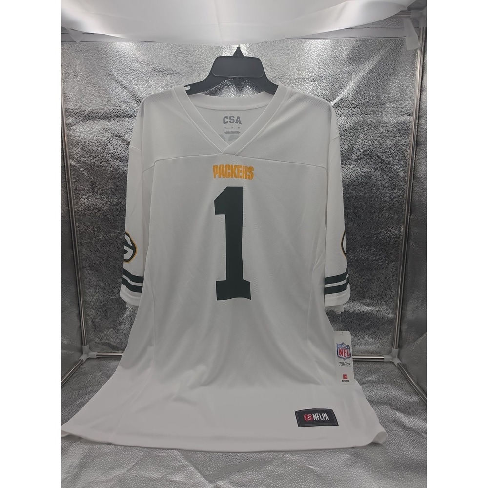 NWT CSA Green Bay Packers White Mesh Fan Jersey Size [XL] NFL Team